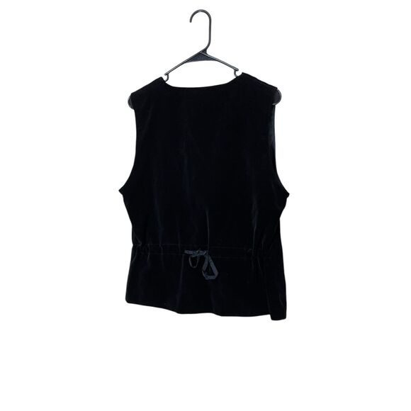 Vintage AJ Brandon Black Velvet Vest Size M - Picture 6 of 6